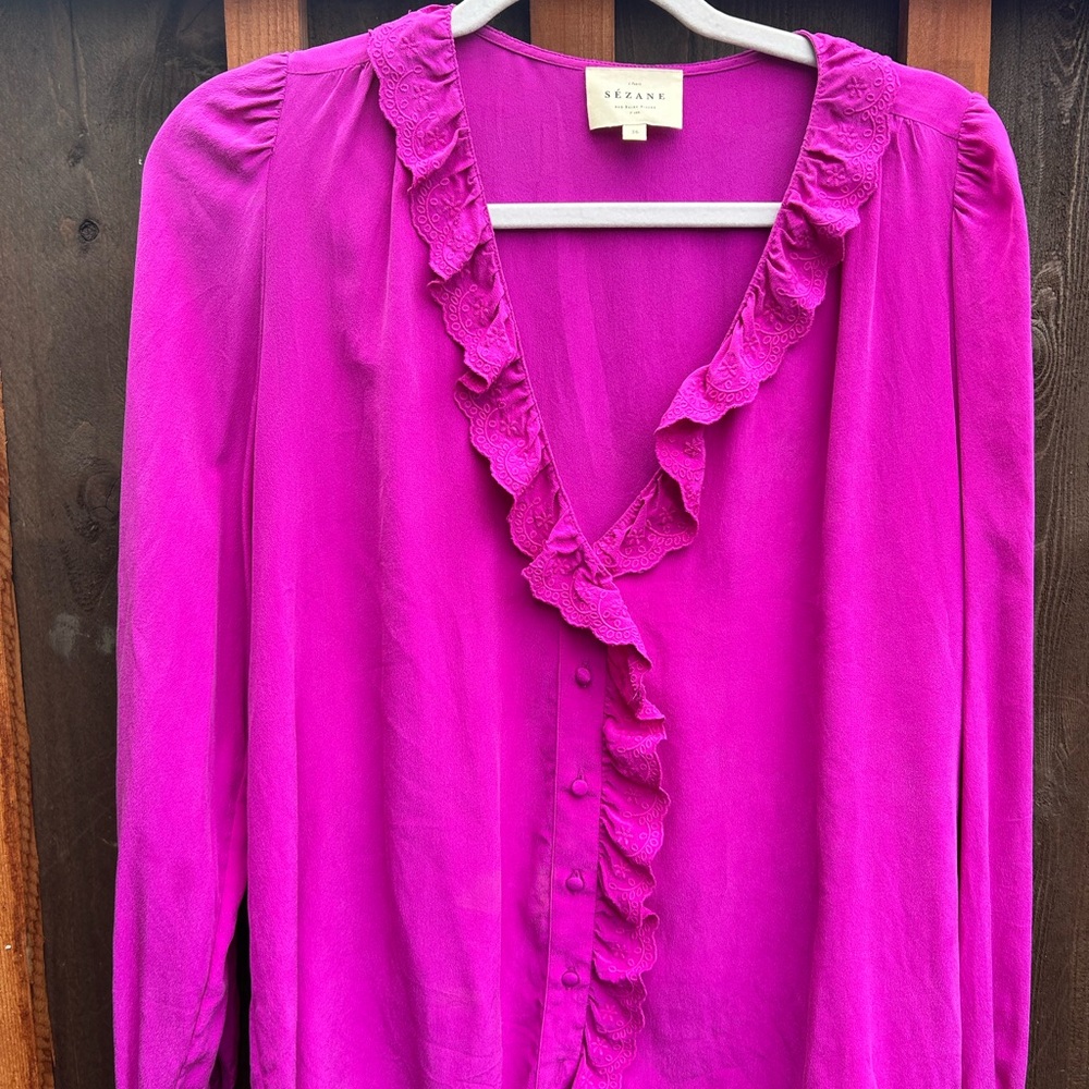Sezane Rosine Silk Blouse